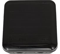 Коробка распределительная двухкомпонентная Рувинил Тусо для открытой проводки 85x85x45 мм черная 67240Ч