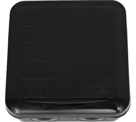 Коробка распределительная двухкомпонентная Рувинил Тусо для открытой проводки 85x85x45 мм черная 67240Ч