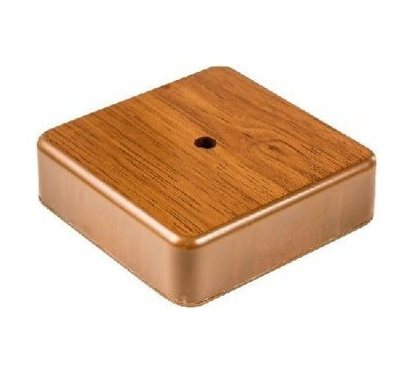 Распределительная коробка Экопласт SD, 1 постовая, 75х75х20мм c текстурой дерева, 72908N-1