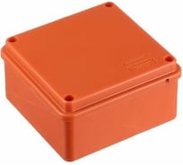 Огнестойкая коробка Экопласт JBS100 E110, о/п 100х100х55, с гладкие стенки, IP56, 4P, оранжевый 42207HF