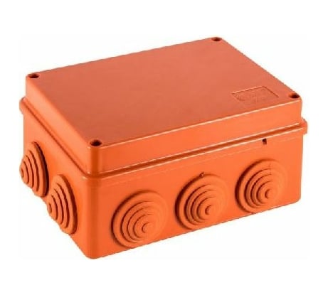 Огнестойкая коробка Экопласт JBS150 E110, о/п 150х110х70, 10 выходов, IP55, 10P, 43039HF