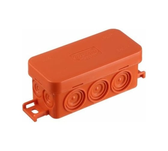 Огнестойкая коробка Экопласт JBL090 E110, о/п 90х42х40, 10 выходов, IP55, 4P, цвет оранжевый 43154HF 1