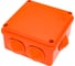Огнестойкая коробка Экопласт JBS100 E110, о/п 100х100х55, 6 выходов, IP55, 5P, цвет оранжевый 43037HF 2