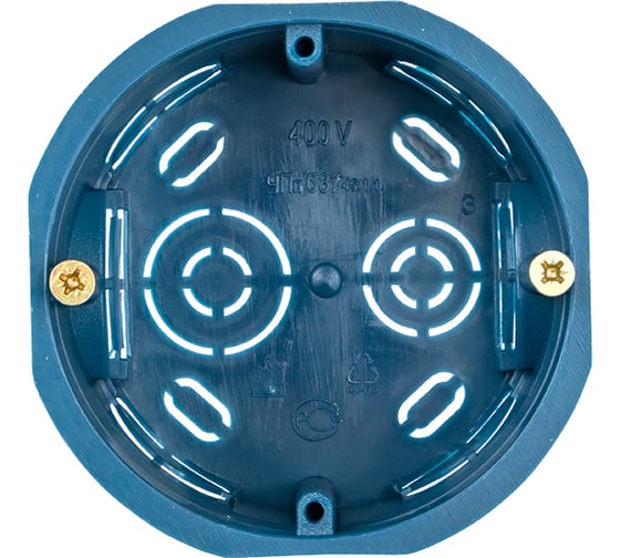 Установочная коробка EKF PROxima КМТ-010-033 для твердых стен, с саморезами, IP20, розничный стикер plc-kmt-010-033-r