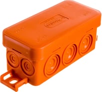 Огнестойкая коробка Экопласт JBL090 E110, о/п 90х42х40, 10 выходов, IP55, 2P, цвет оранжевый 43054HF