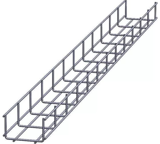 Проволочный лоток CABLIDERTRAYS оцинкованный усиленный ПЛЛУ-100х50-3000 1