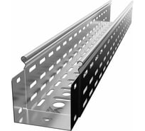 Лоток перфорированный металлический замковый CABLIDERTRAYS ПРЕМИУМ ЛИДЕР оцинкованный ЛПМЗ(П)-100х100-0,7-3000