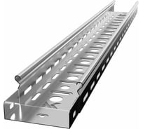 Лоток перфорированный металлический замковый CABLIDERTRAYS ПРЕМИУМ ЛИДЕР оцинкованный ЛПМЗ(П)-50х50-0,7-3000