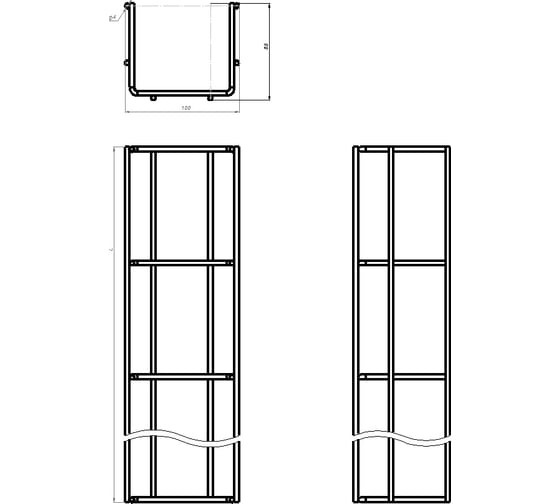 Проволочный лоток оцинкованный CABLIDERTRAYS ПЛЛ-100х85-3000