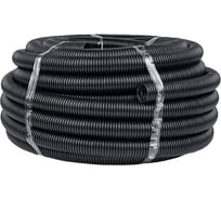 Гофрированная труба EKF ПНД с протяжкой d40мм 25 м черная Plast tpnd-40n