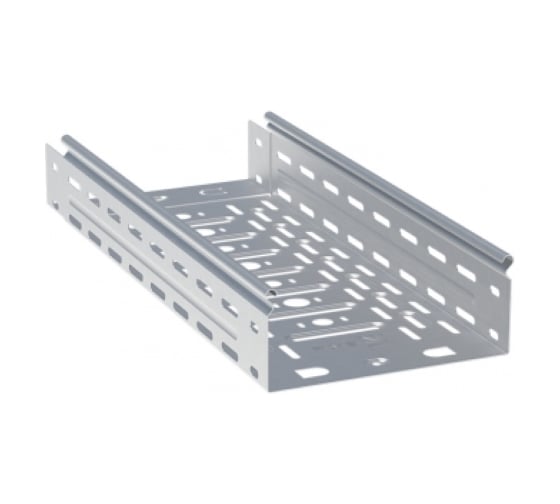 Перфорированный металлический лоток EKF 80х400х2000-1.0мм INOX L8040001-INOX 1