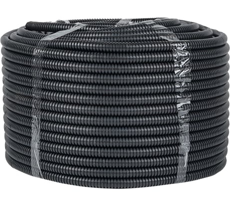 Гофрированная труба EKF FRHF с зондом, d16мм, черная, бухта 100 м, Plast PROxima FRHF-16