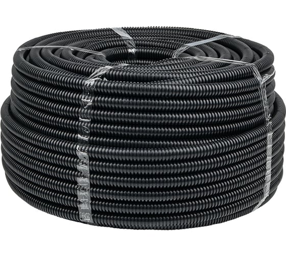 Гофрированная гибкая труба EKF FRHF, с зондом, d50мм, черная Plast PROxima FRHF-50
