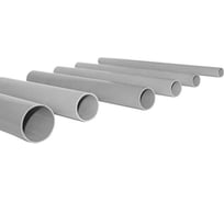 Жесткая гладкая труба EKF ПВХ d32 мм, серая, 3 м EKF-Plast trg-32-3n