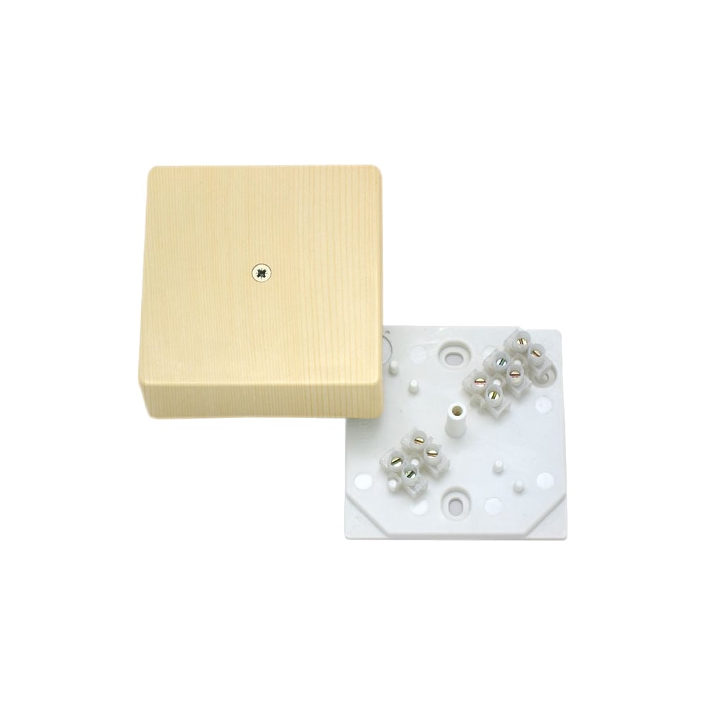 Распределительная коробка HEGEL ОП 75х75х30мм с клеммником сосна ...