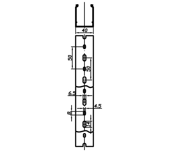 Короб перфорированный DKC, серый T1 2м 40x60 00107RLDIY