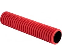 Гофрированная двустенная жесткая труба EKF PROxima ПНД, d=125, 6м, красная tr2st-125-6m