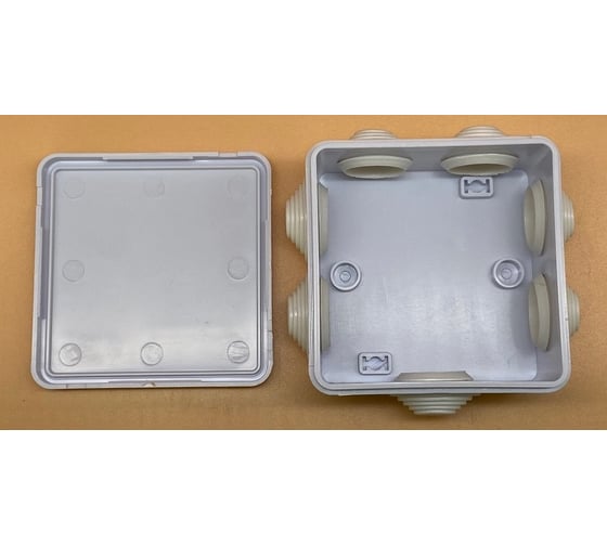 Распаячная коробка с крышкой ANDELI 85x85x50 на 7 входов (с сальниками) IP55 ADL18-600