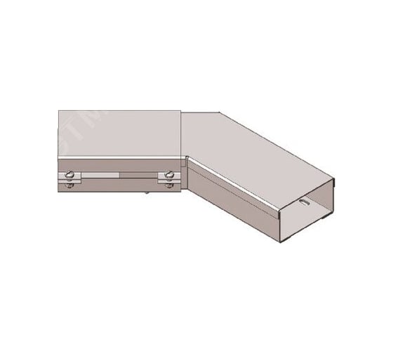 Короб горизонтальный АО "КЗЭМИ" для поворота трассы на 135 У1117 200x100-135 УТ1,5, оцинкованный лист, S1,0 П0000009987