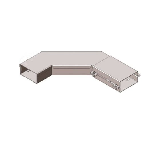 Короб горизонтальный АО "КЗЭМИ" для поворота трассы на 90 У1109 150x50-90 УХЛ1, горячее цинкование, S1,5 П0000019659 1