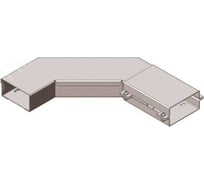 Короб горизонтальный АО "КЗЭМИ" для поворота трассы на 90 У1109 200x100-90 УТ1,5, оцинкованный лист, S1,0 П0000026111