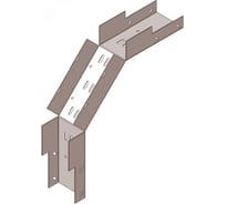 Лоток замковый АО "КЗЭМИ" КСЗГ 150x65-90, УТ1,5, глухой, для поворота трассы вниз на 90, оцинкованный лист, S1,0 П0000001894