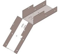 Лоток замковый АО "КЗЭМИ" КСЗГ 200x150-45, УТ1,5, глухой, для поворота трассы вниз на 45, оцинкованный лист, S1,5 П0000027428