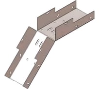 Лоток замковый перфорированный АО "КЗЭМИ" КСЗ 100x100-45 (Rп300) УХЛ1 для поворота трассы вниз на 45, радиус поворота трассы 300 мм, оцинкованный лист S1,0 П0000026686