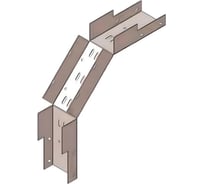 Лоток замковый перфорированный АО "КЗЭМИ" КСЗ 500x65-90 УТ1,5 для поворота трассы вниз на 90, оцинкованный лист, S1,5 П0000026809