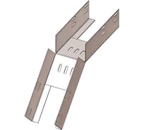 Лоток перфорированный АО "КЗЭМИ" КС 150x50-45 УХЛ1 для поворота трассы вниз на 45, оцинкованный лист S0,8 П0000011838