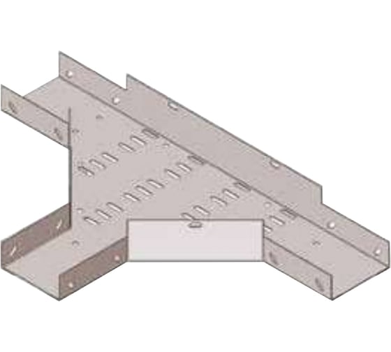 Лоток тройниковый замковый АО "КЗЭМИ" ОТЗ 250x100 (Rп600) УХЛ1, радиус поворота трассы 600 мм, горячее цинкование, S1,5 П0000028878