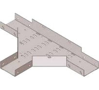 Лоток тройниковый замковый АО "КЗЭМИ" ОТЗ 400x110, перфорированный, УТ1,5, оцинкованный лист, S1,5 П0000023191