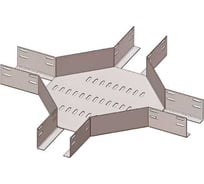 Лоток крестообразный перфорированный АО "КЗЭМИ" КМ 400x150 У3, окрашенный, S1,0 П0000009820