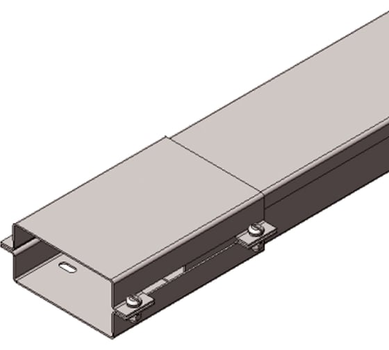 Короб монтажный АО "КЗЭМИ" У1105 100x100x0,7, прямой, УХЛ1, оцинкованный лист, S0,7 П0000012641 1