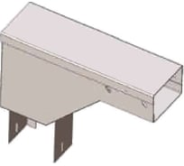 Поворот вертикальный АО "КЗЭМИ" с разворотом трассы на 90 вниз правый ПВРНп 100x50 УХЛ1, оцинкованный лист, S1,0 П0000016444