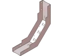 Лоток замковый АО "КЗЭМИ" КПЗ 150x50-90 УХЛ1, перфорированный, для поворота трассы вверх на 90, оцинкованный лист S1,0 П0000028741