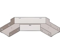 Лоток угловой замковый перфорированный КГЗ АО "КЗЭМИ" 100x80-90 УХЛ1 поворот на 90, горячее цинкование, S1,5 П0000012239