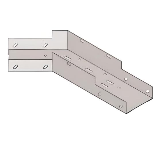 Лоток угловой замковый перфорированный КГЗ АО "КЗЭМИ" 100x80-135 УТ1,5 поворот на 135, оцинкованный лист, S1,0 П0000021152 1