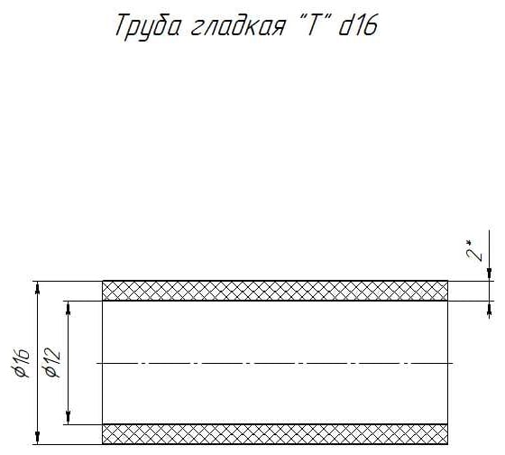 Гладкая труба Промрукав ПНД 3-х метровая 16т черная 2,0мм PR14.0100