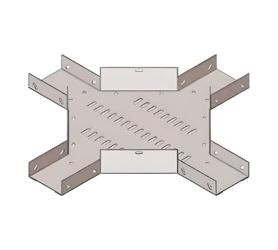 Лоток крестообразный перфорированный КМЗ АО "КЗЭМИ" 200x100 (Rп300) УХЛ1,радиус поворота трассы 300 мм, горячее цинкование, S1,5 П0000027257