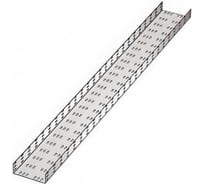 Лоток замковый АО "КЗЭМИ" перфорированный ЛМЗ 200x100x3000 УТ1,5, оцинкованный лист, S1,0 П0000008470