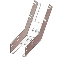 Лоток перфорированный АО "КЗЭМИ" КП 100x65-45 УХЛ1 для поворота трассы вверх на 45, оцинкованный лист S1,0 П0000000405