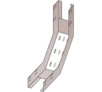 Лоток перфорированный АО "КЗЭМИ" КП 400x80-90 УХЛ1 для поворота трассы вверх на 90, оцинкованный лист S1,5 П0000000847