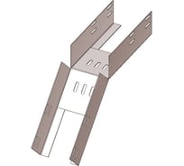Лоток перфорированный АО "КЗЭМИ" КС 200x50-45 УТ1,5 для поворота трассы вниз на 45, горячее цинкование, S1,5 П0000010254