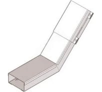 Короб для поворота трассы вверх АО "КЗЭМИ" У1119 400x200-45, на 45, УТ1,5, оцинкованный лист, S1,5 П0000010178