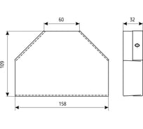 Отвод Т-образный АО "КЗЭМИ" ЛМ60.30-Т УТ1,5, с крышкой, оцинкованный лист S0,8 П0000004973