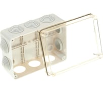 Распределительная коробка GUSI ELECTRIC 150х110х70 10 муфт д32, прозрачная крышка на винтах С3В1510 П Евро