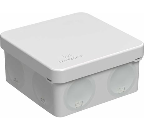 Распределительная коробка Промрукав для прямого монтажа двухкомпонентная безгалогенная HF 80х80х40 60-0210