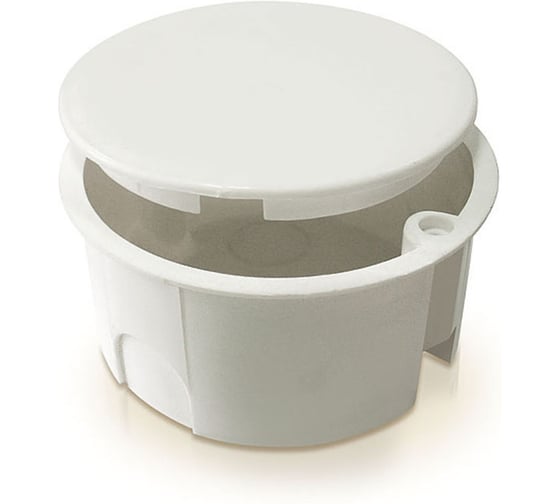 Коробка монтажная Greenel (175шт) с крышкой, D80х40мм, для внутренней установки, БЕЛАЯ GE41004