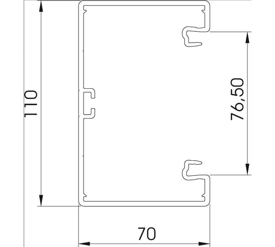 Кабельный канал OBO Bettermann Rapid 80, 70x110x2000 мм (без крышки) ПВХ, белый 6274300